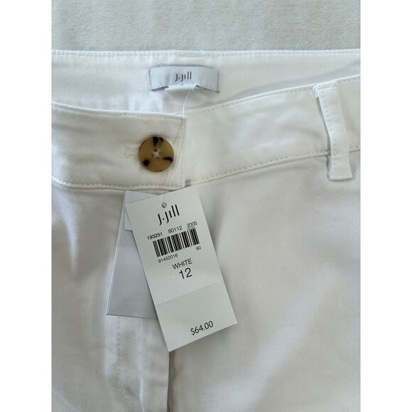 J Jill Pants - J Jill White Chino Golf Shorts Cotton Spandex Blend in Women's 12 NWT